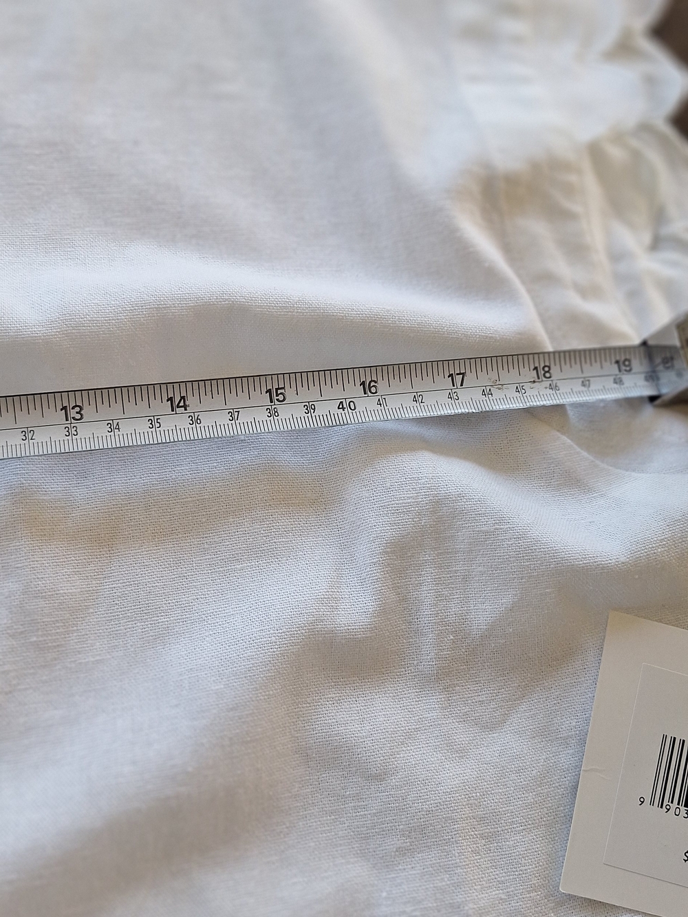 Minimalist Ellen Tracy White Scallop Edge Crop Top Sz L NWT - Picture 9 of 10